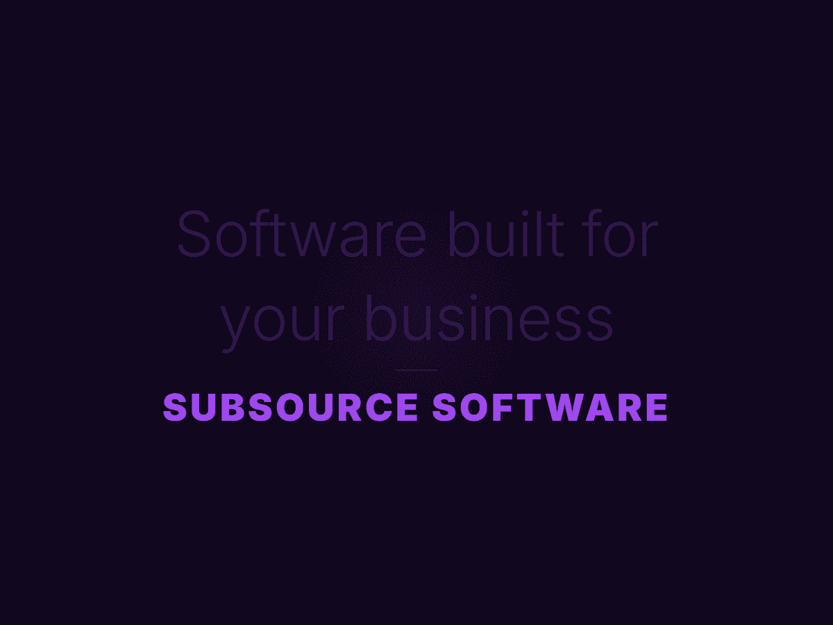 Subsource Custom Software: Software consultancy marketing site