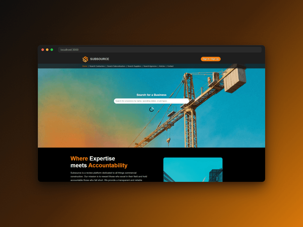 Subsource: Yelp for construction. Find and review contractors, subs, and suppliers
